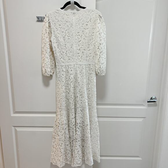 SIMKHAI White Lace V-Neck Dress - Picture 6 of 12